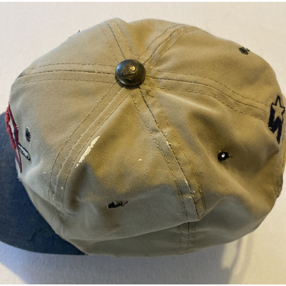 STARTER Vtg 90's MLB Atlanta Braves Paisley Under Brim Letterman A Snapback Hat - Picture 3 of 10